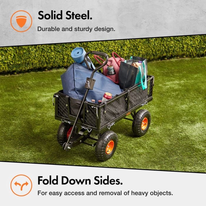 Vonhaus 85L Garden Cart Trolley