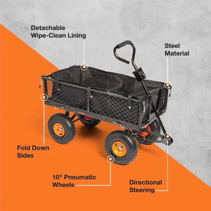 Vonhaus 85L Garden Cart Trolley
